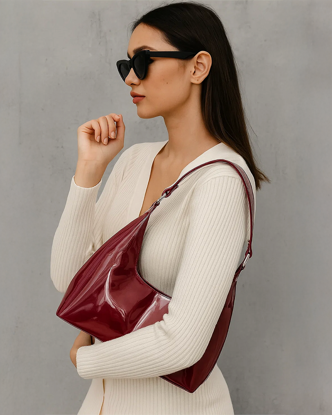 Siera Faux Leather Shoulder Bag