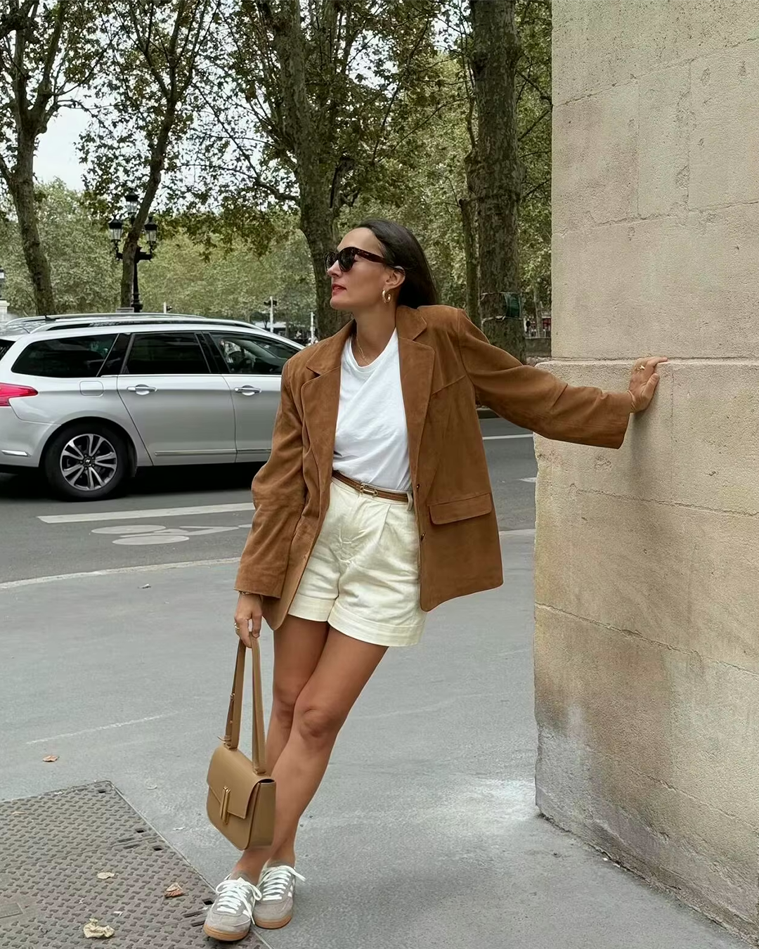 Blazer en daim Elena