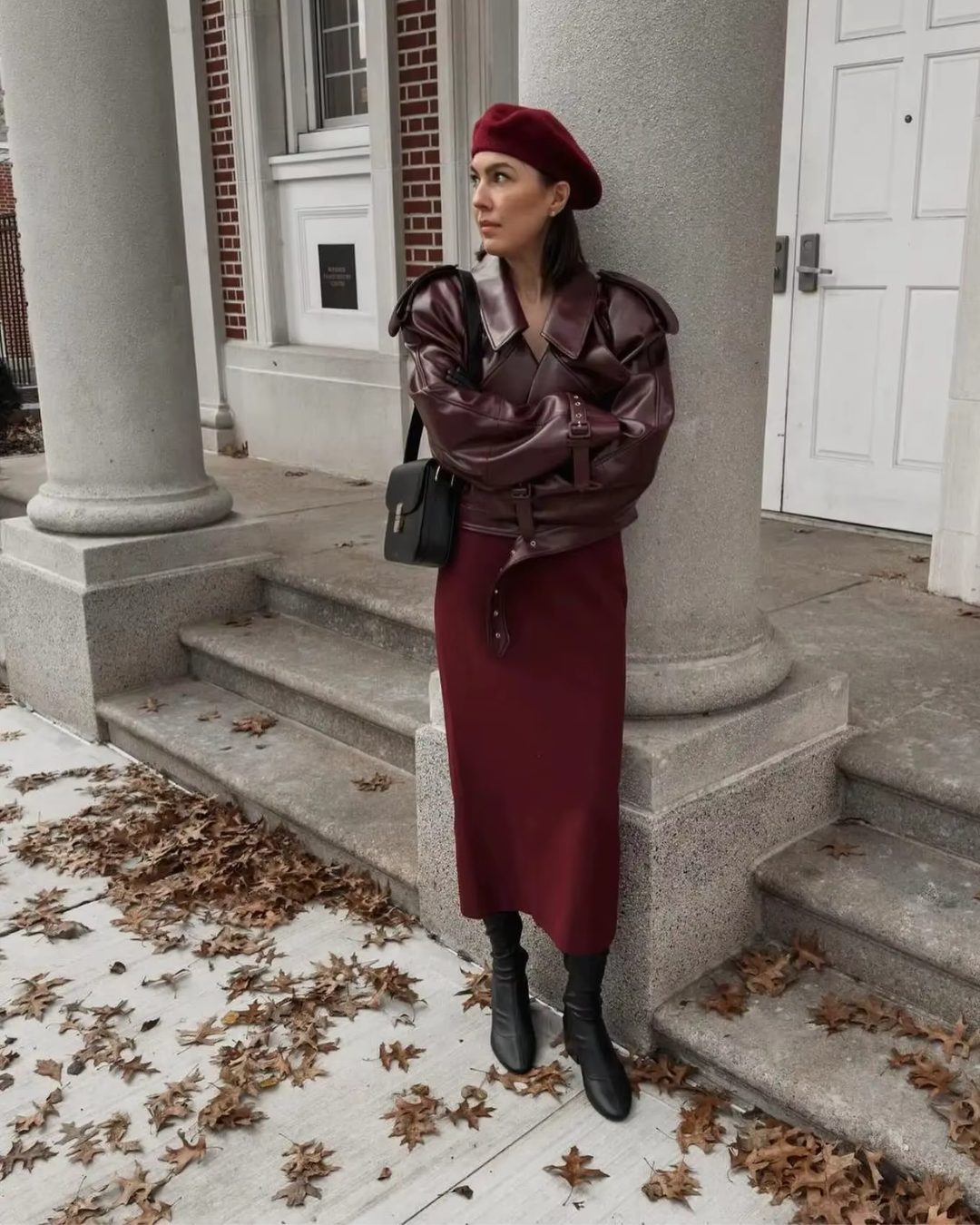 Veste en cuir Maike