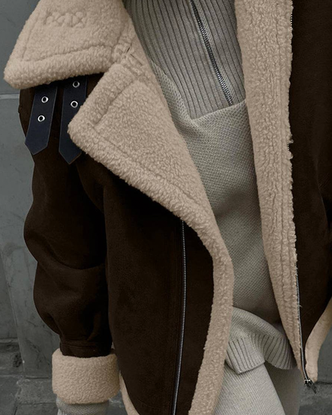 Luna Suede Shearling Jacket
