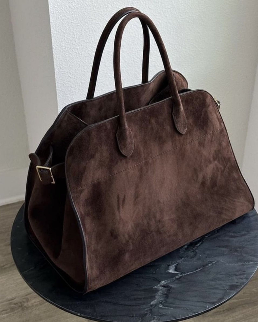 Monica Suede Bag - Coffee