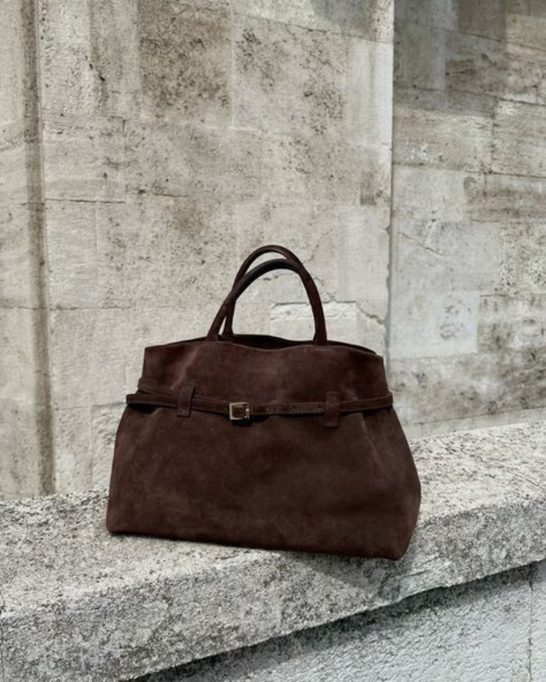 Ode Wildledertasche - Kaffee
