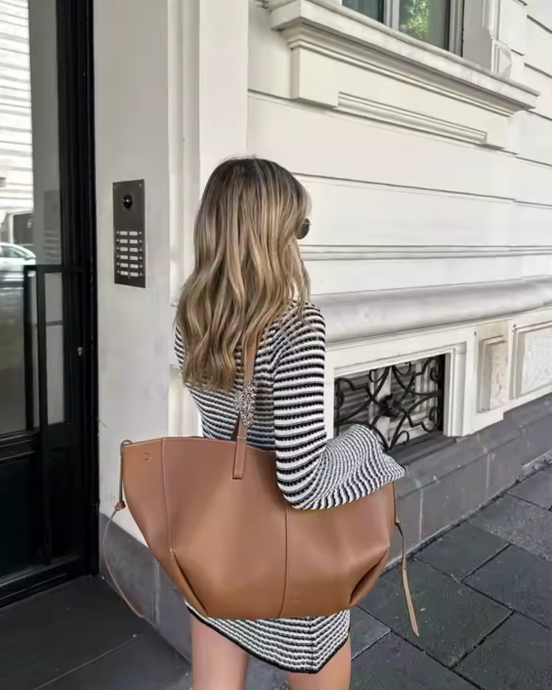 Sac cabas en vinyle - Marron