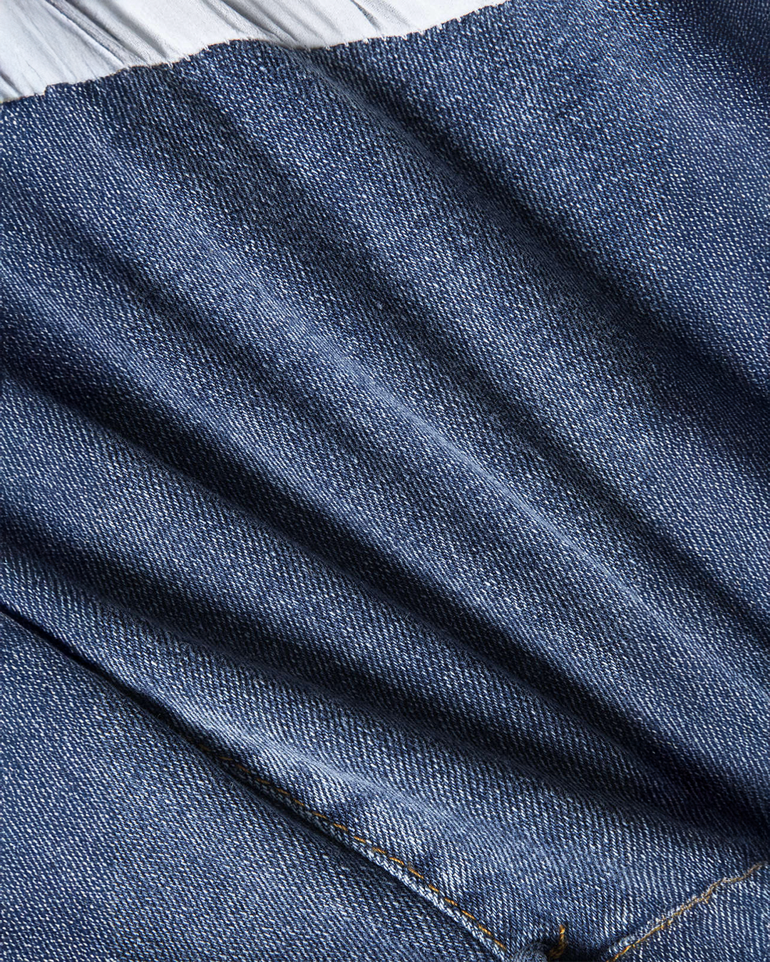 Chloe – Denim Bustier And Pleated Chiffon Pants Set