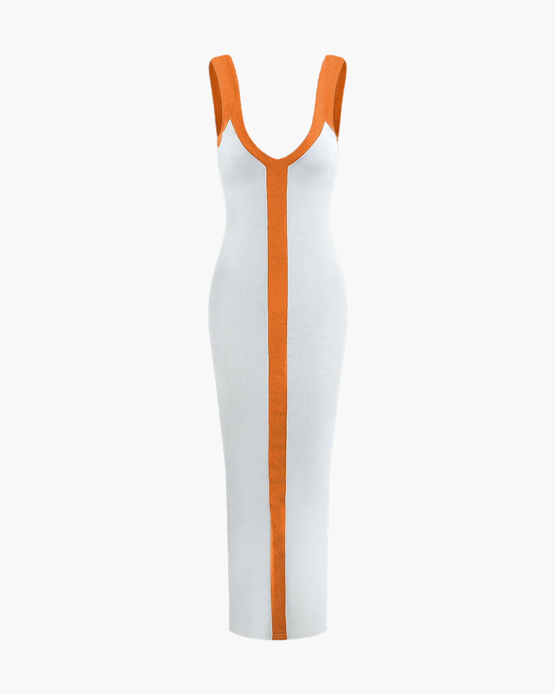 Belle V-Neck Knit Column Maxi Dress