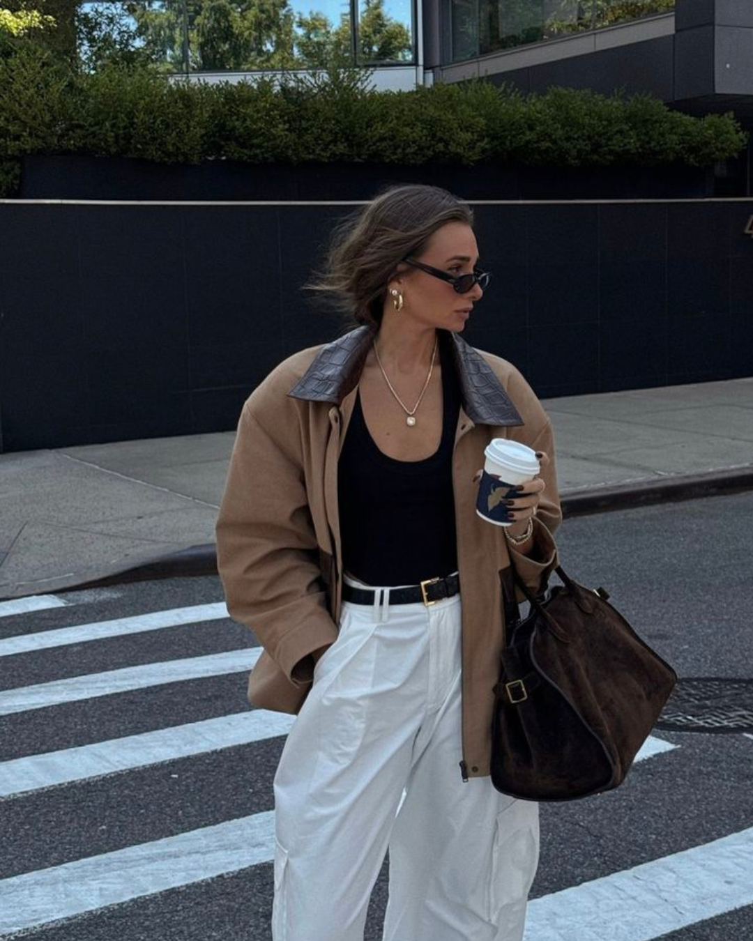 Monica Suede Bag - Coffee