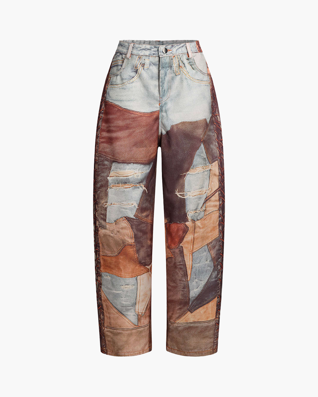 Nora - Pantalon large à boutons