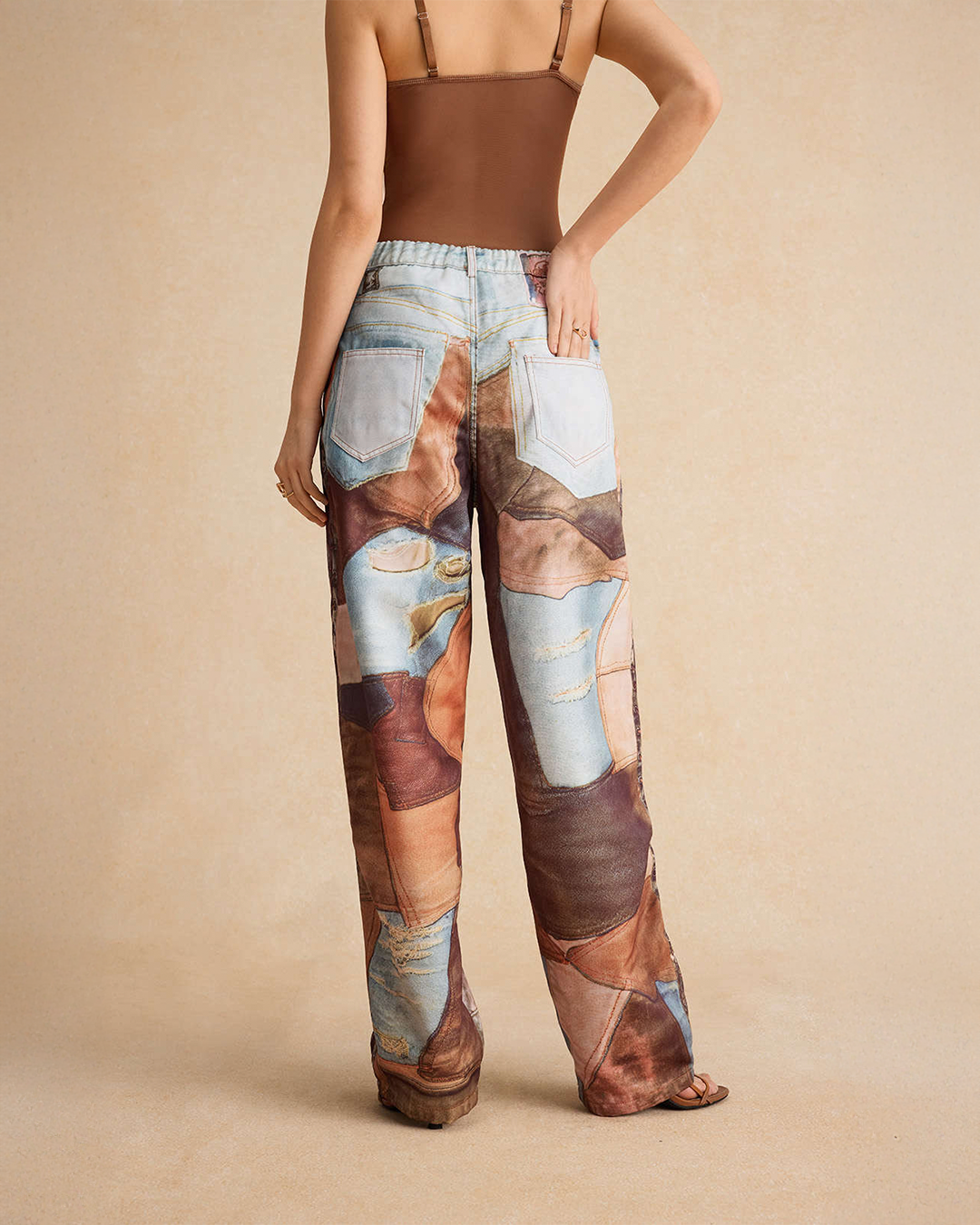 Nora - Pantalon large à boutons