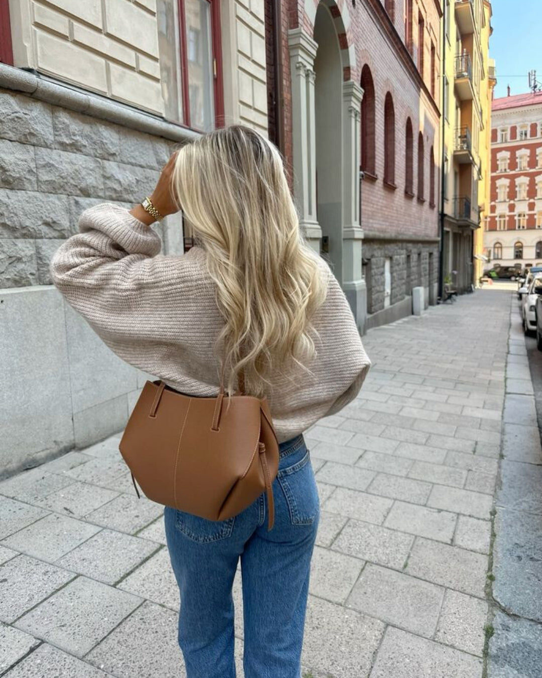 Sac cabas en vinyle - Marron