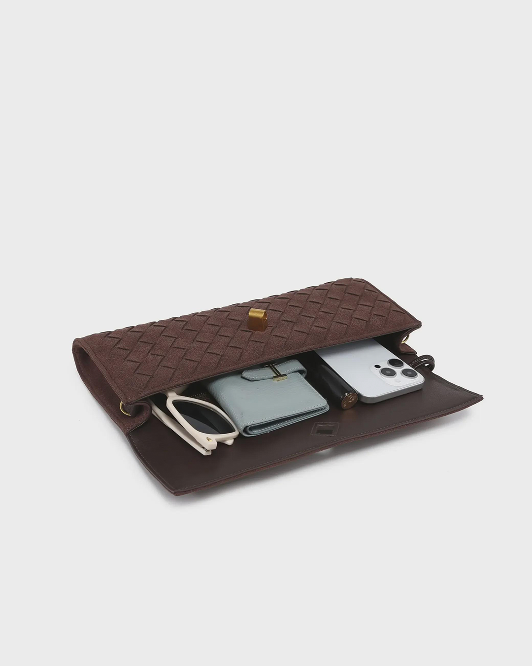 Amara Suede Clutch Bag
