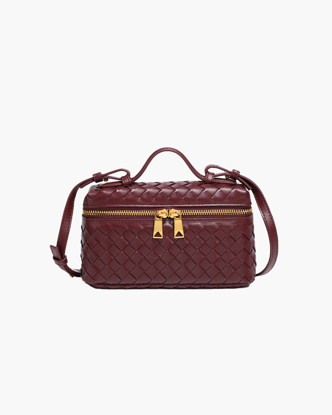Lana Woven Bag - Wine Red