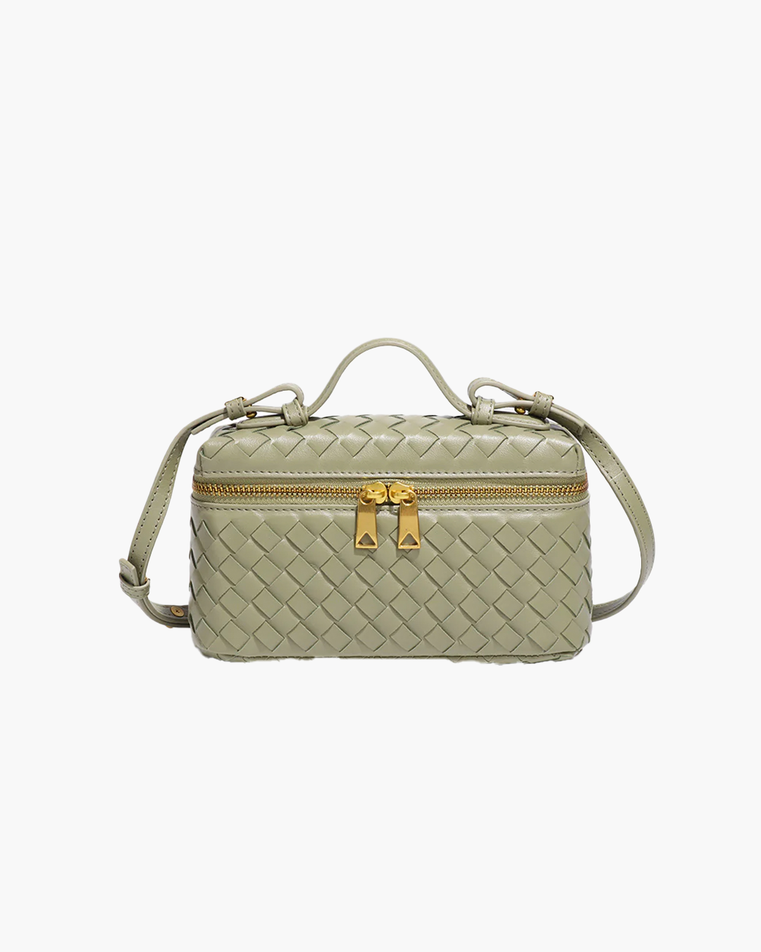Gewebte Tasche Lana - olivgrün