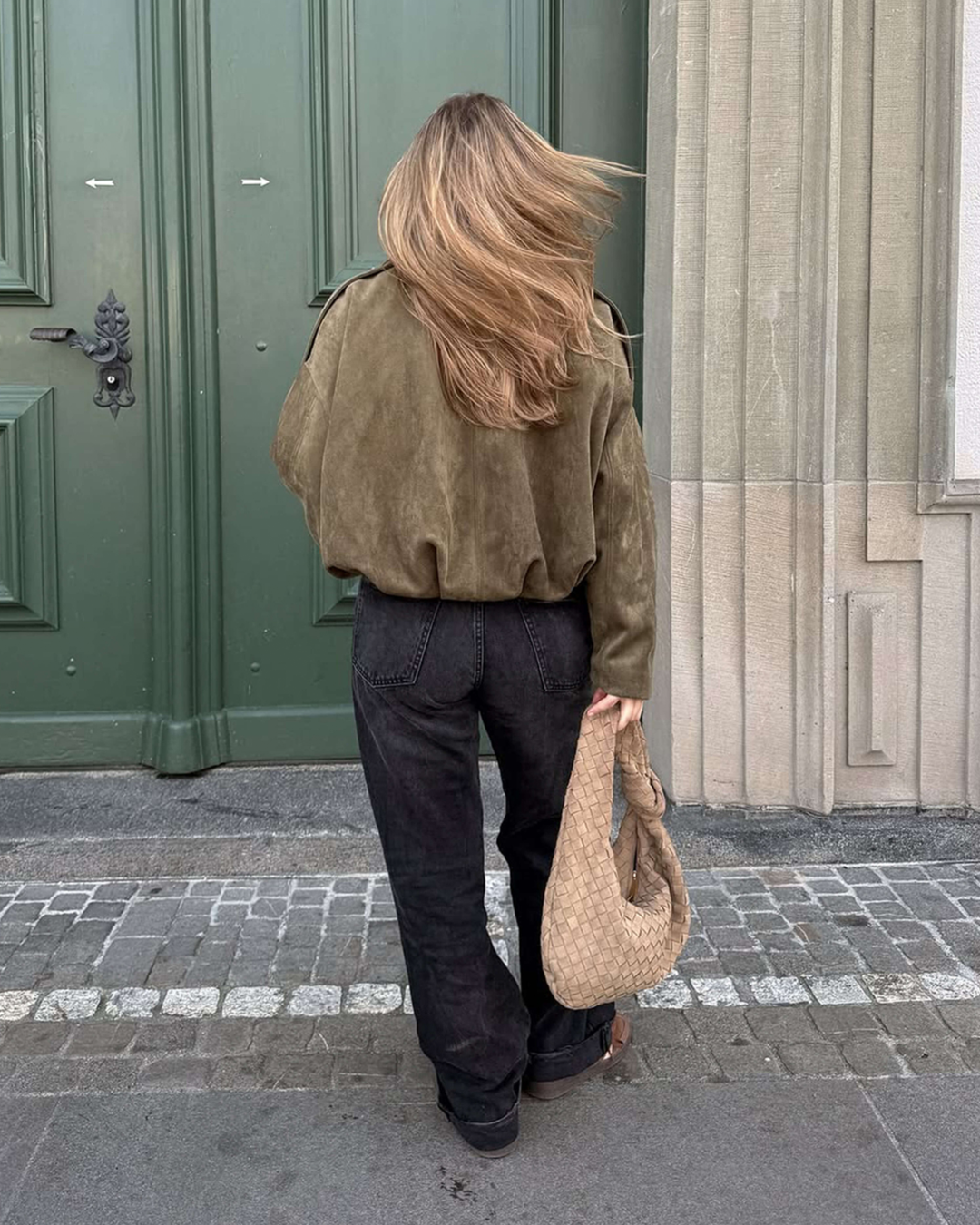Noa Suede Bomber Jacket