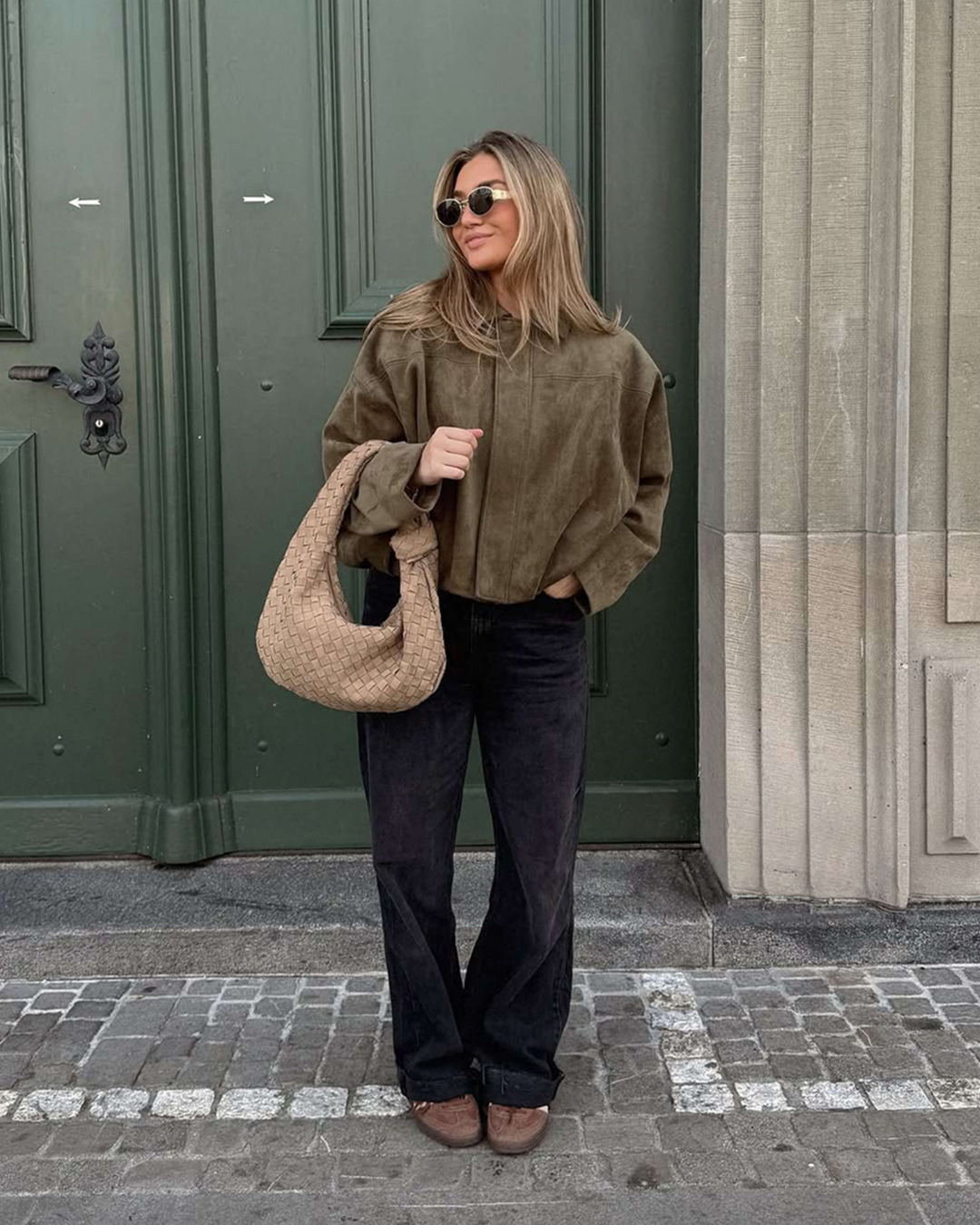 Noa Suede Bomber Jacket