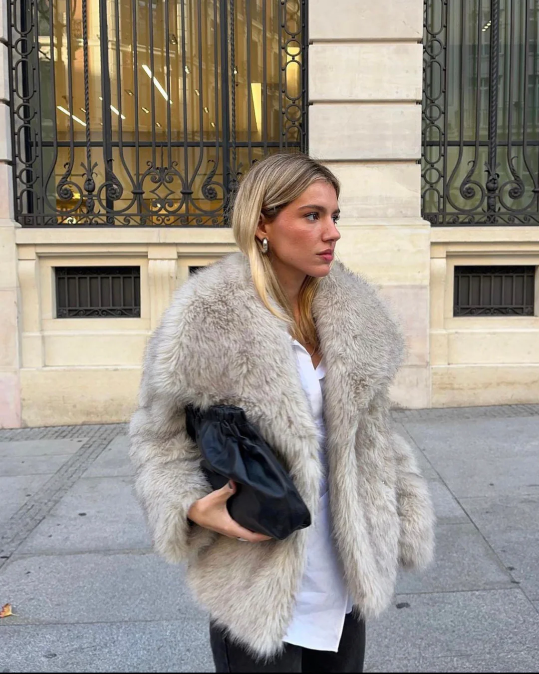 Veste en fausse fourrure du Nord