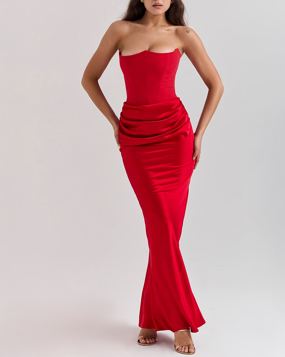Scarlet Embrace Maxi Dress