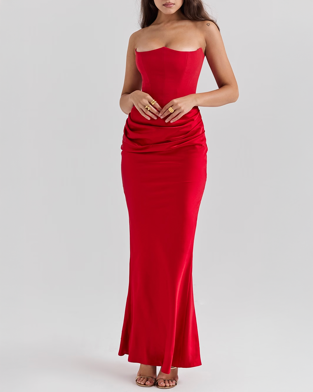 Scarlet Embrace Maxi Dress