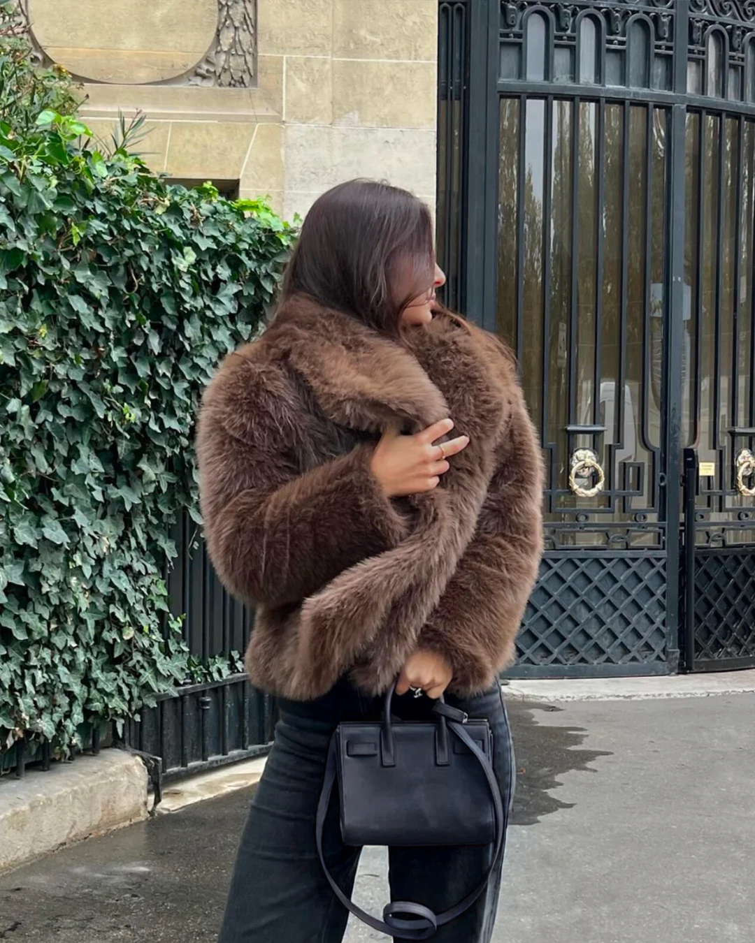 Veste en fausse fourrure du Nord
