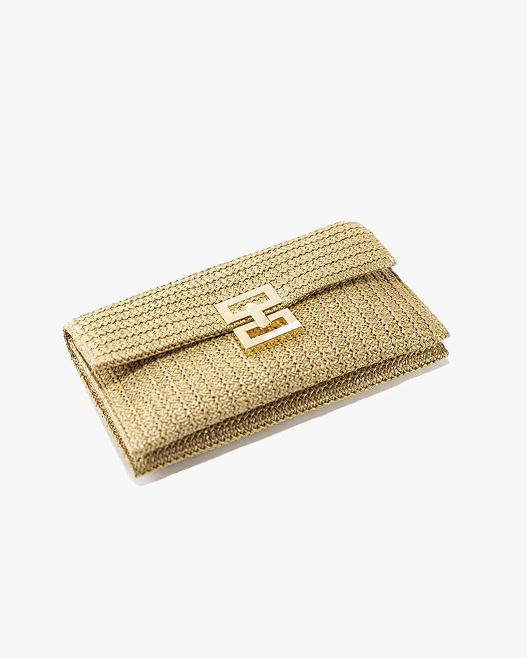 Raffia Weave Clutch Bag