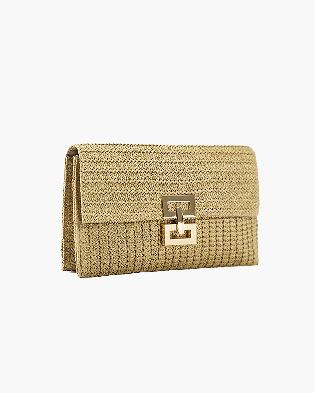 Raffia Weave Clutch Bag