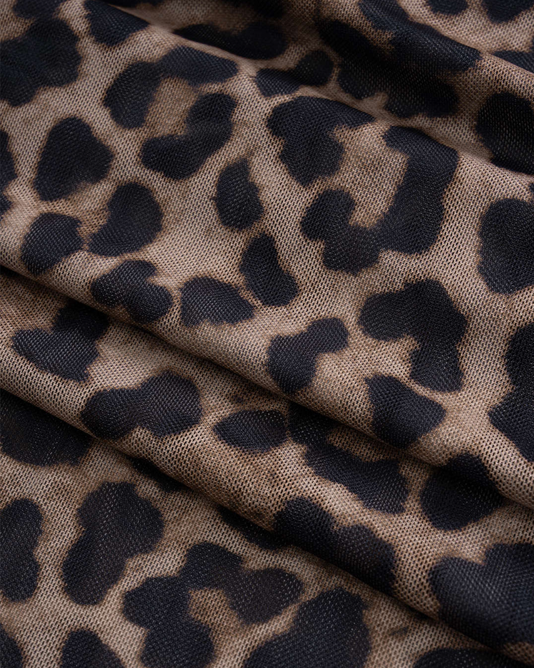 Nocturna Leopard Print Mesh Maxi Dress