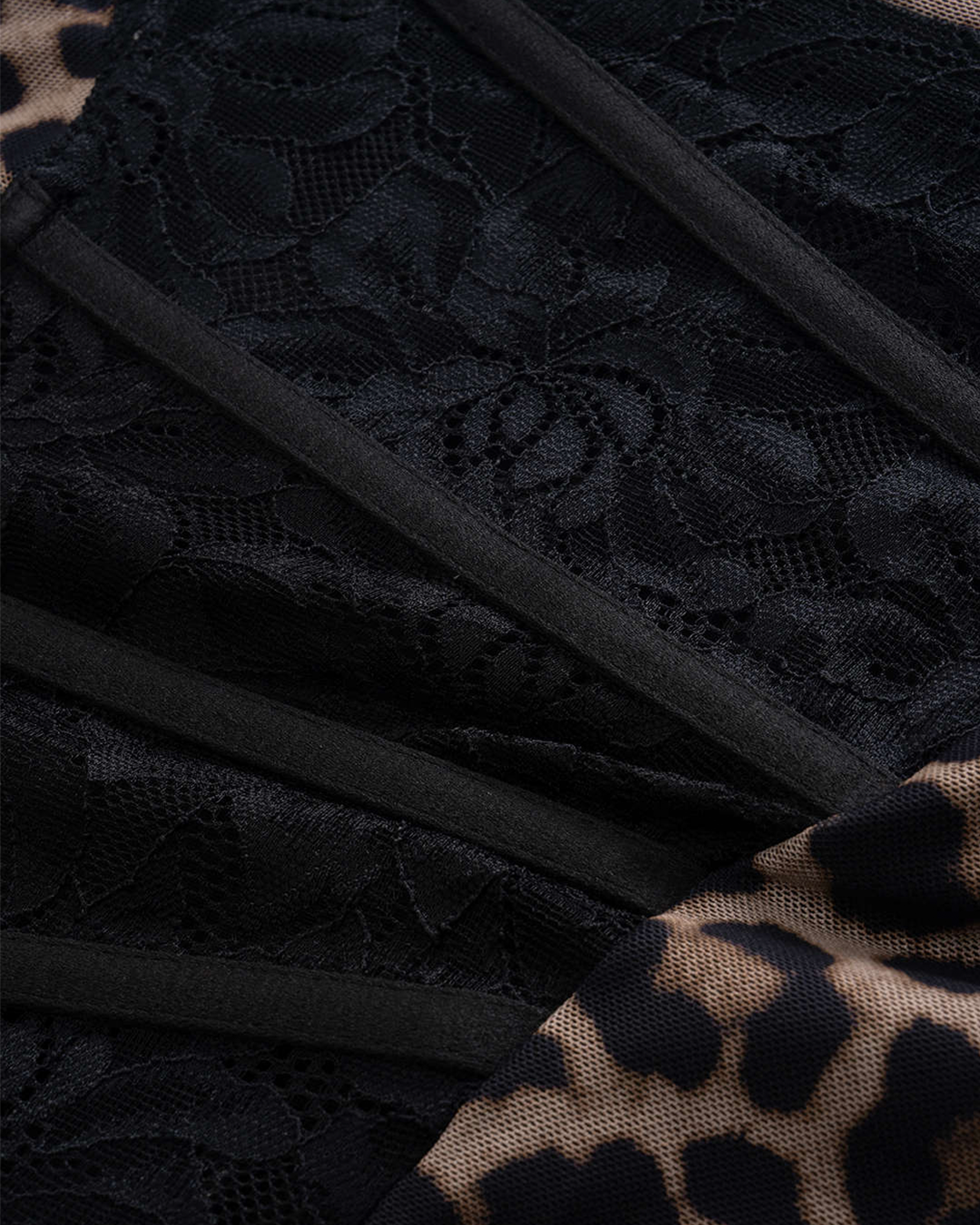 Nocturna Leopard Print Mesh Maxi Dress