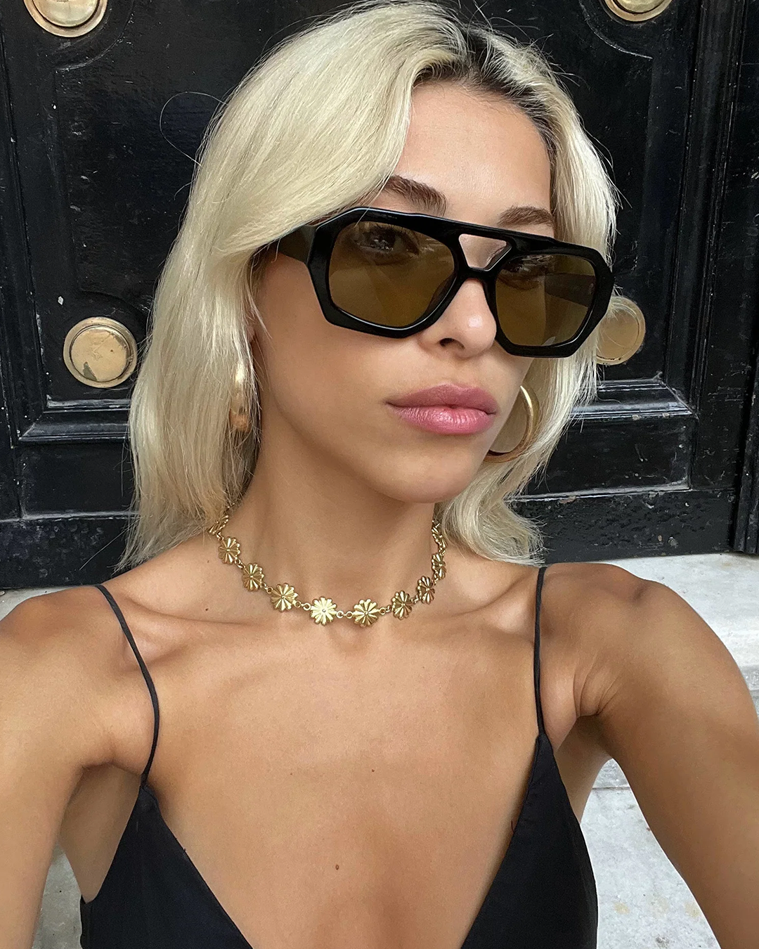 Suki Sunglasses - Black/Khaki
