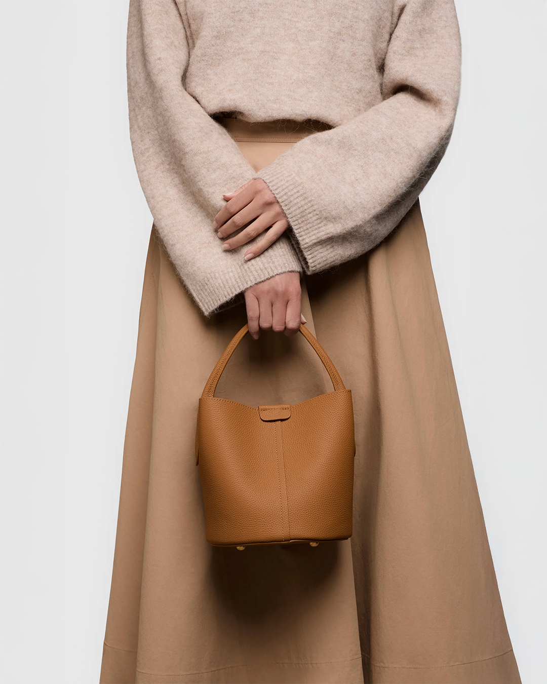 Morena Leather Bucket Bag
