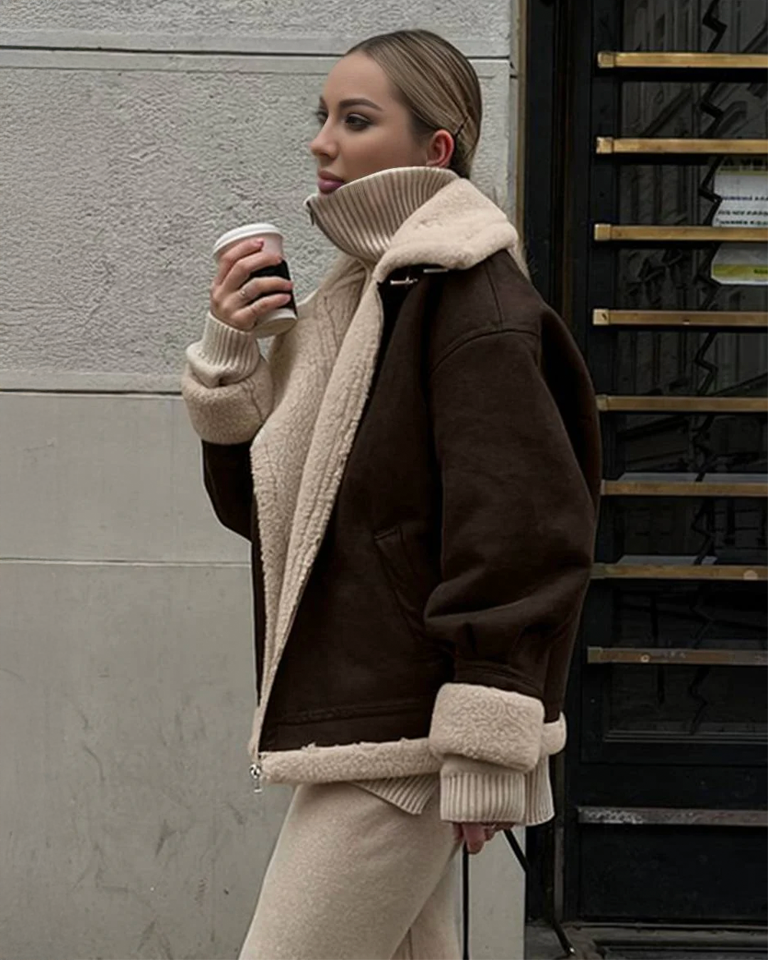 Luna Suede Shearling Jacket