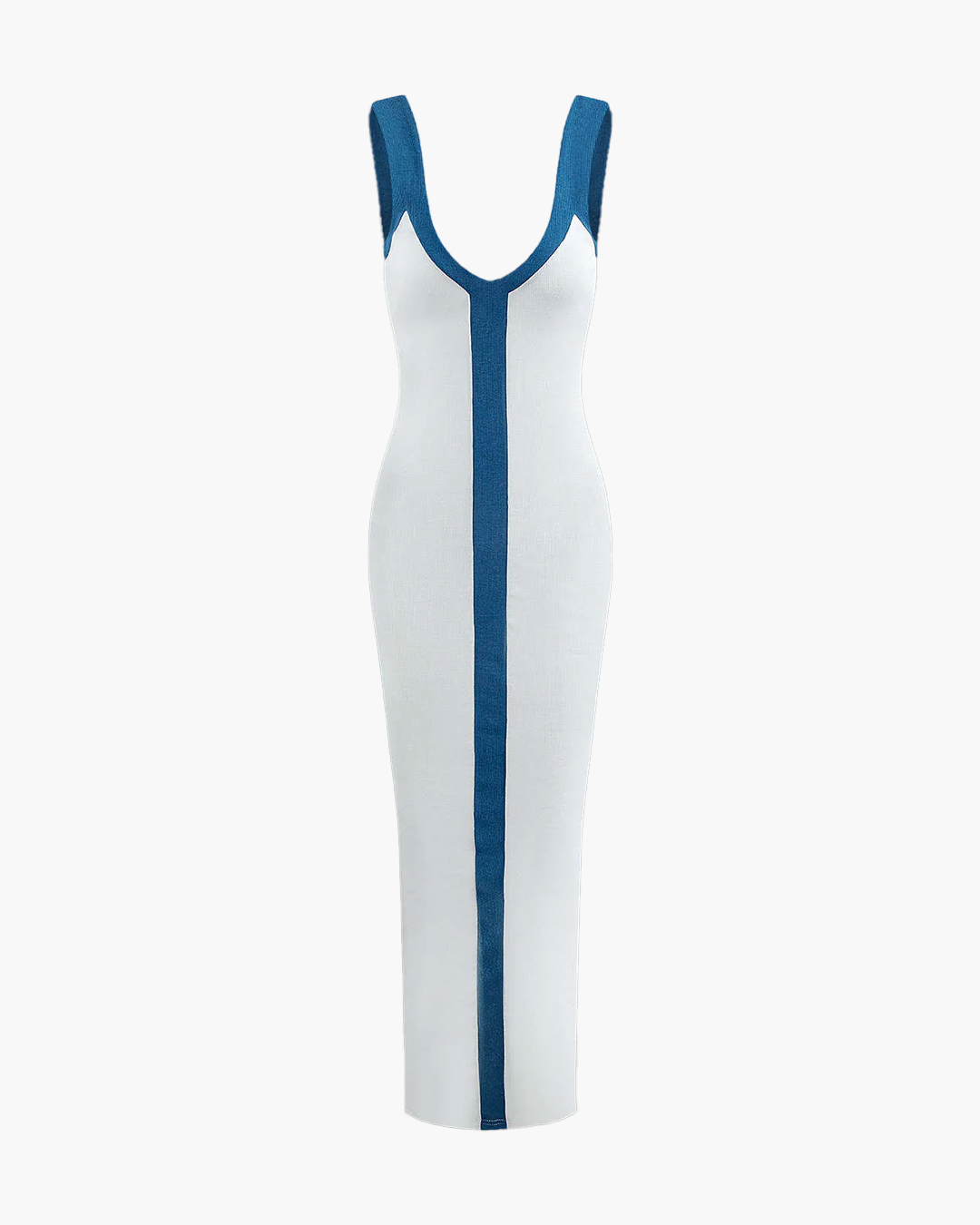 Belle V-Neck Knit Column Maxi Dress