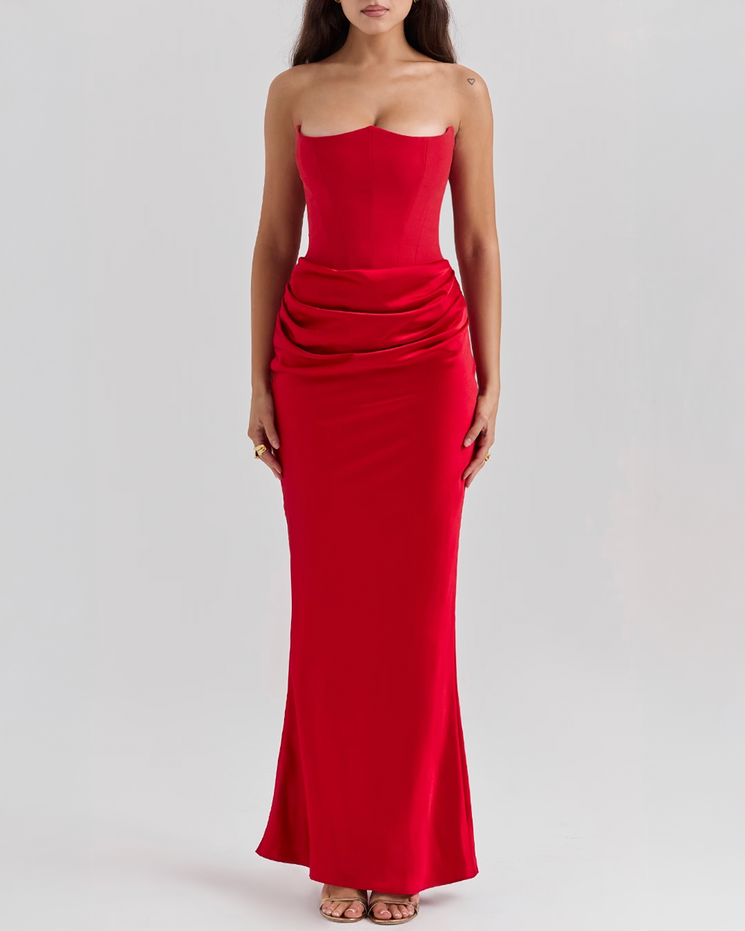 Scarlet Embrace Maxi Dress